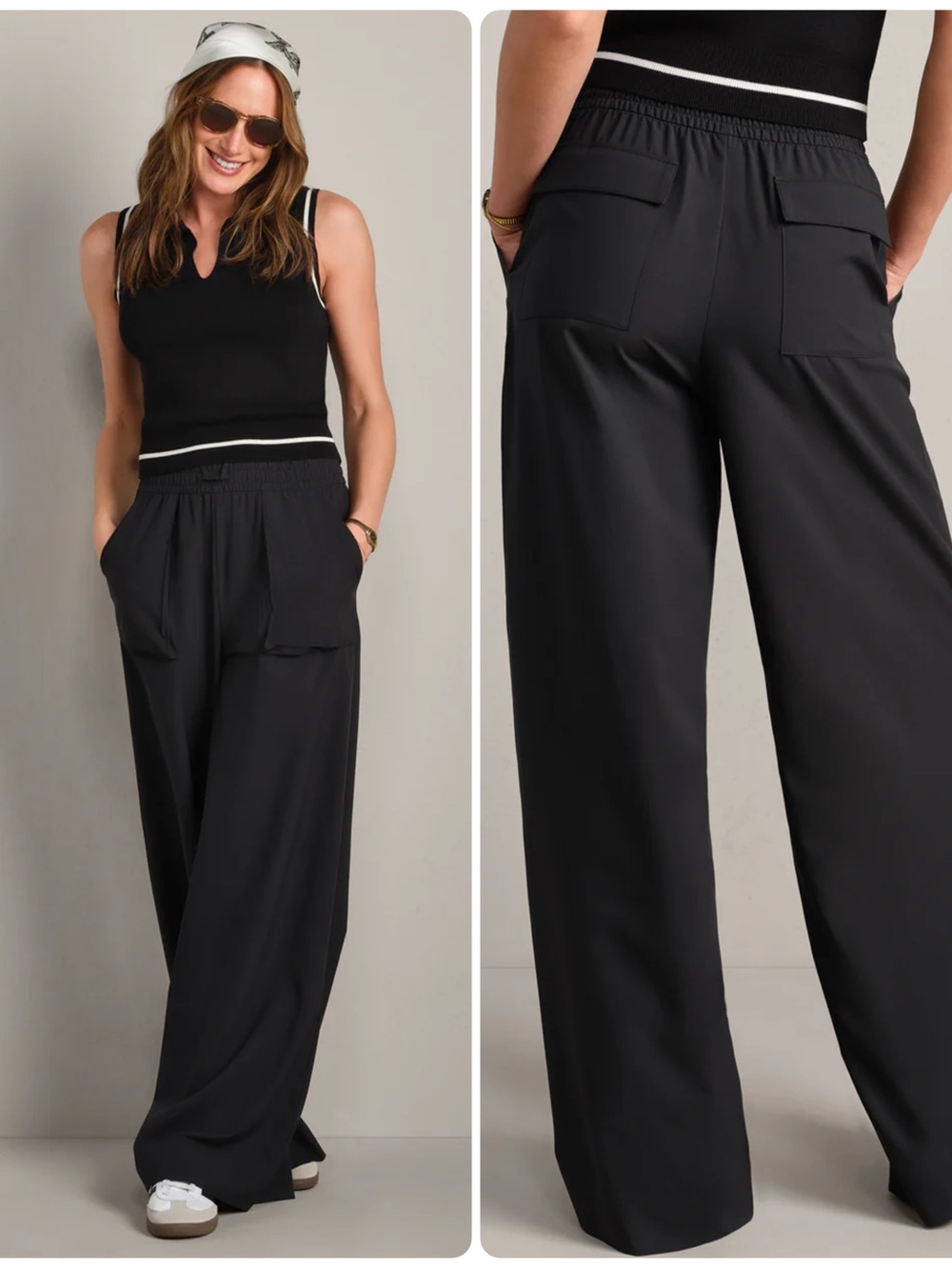 Rhone Mirage Pant XXL Black Wide Leg UPF 50+ Performance Travel Pants